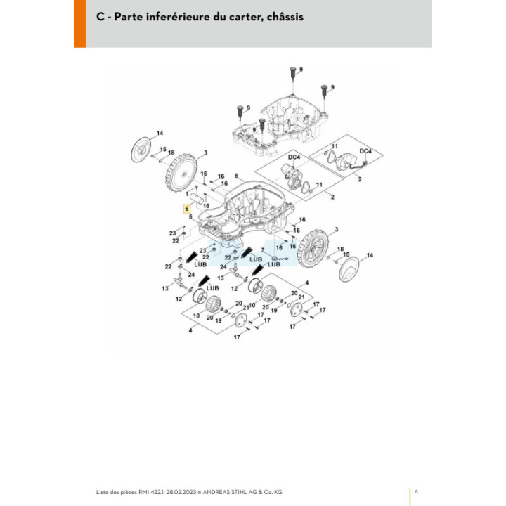 Poids supplémentaire pour tondeuse robot Stihl (63017019901) | Motoculture-Distri-Piece.Fr
