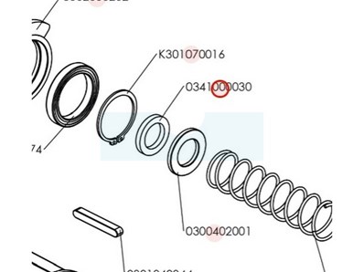 Joint feutre de transmission pour motobineuse Sarp / Pubert (0341000030)