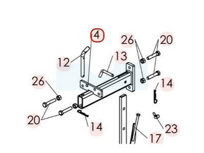 Perche avant pour motoculteur Sarp / Pubert (8002010305)