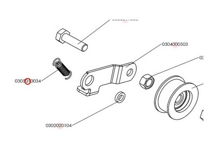 Ressort de tendeur pour motobineuse Roques & Lecoeur (0305010034)