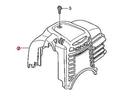 Capot moteur (rouge) pour moteur Honda (19720z0z000za)