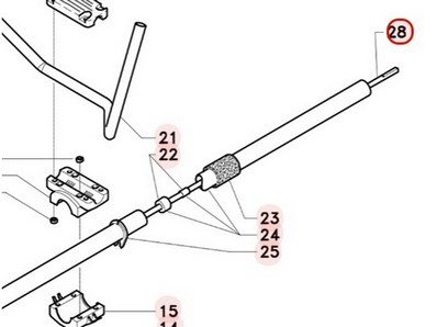 Arbre de transmission pour débroussailleuse Sarp (391030)