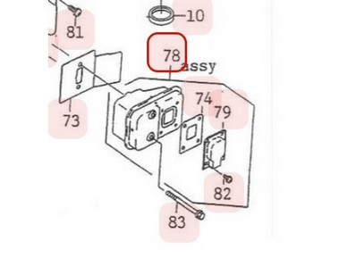 Pot d'échappement pour moteur Kawasaki (490692369)