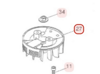 Volant magnétique pour moteur Zenoah (848E0J71A0)