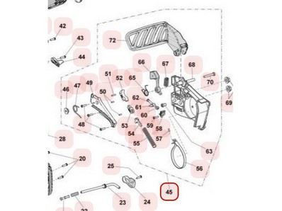 Mécanisme de frein de chaîne pour tronçonneuse Maruyama (M036189)