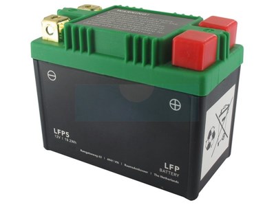 Batterie de démarrage Lithium-Fer-Potassium (LiFePo4 ou LFP) 12V 8Ah, CCA 105, 19,2Wh (2100005)