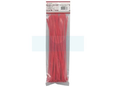 50 serre-câbles rouge 4,8X300 (Rilsan)