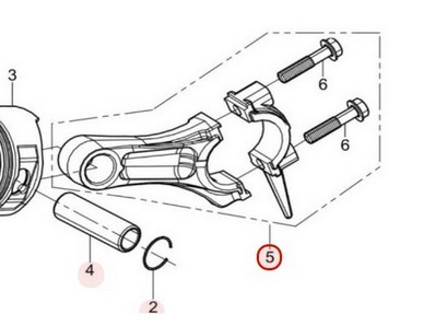 Bielle pour moteur Loncin / Rato (0001180012)