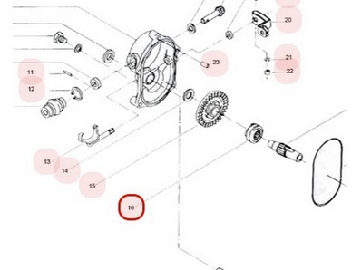 Baladeur de transmission pour tondeuse Kaaz (11129107)