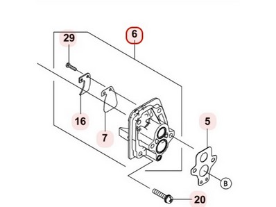 Manchon d'admission rigide avec clapet pour moteur Kawasaki (120210706)