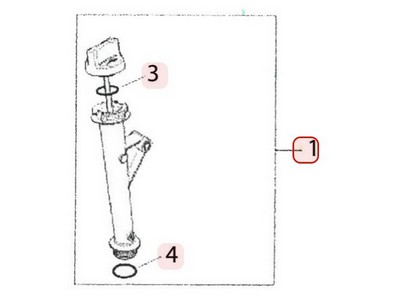 Jauge à huile + tube de remplissage pour moteur Kohler (1412320S)