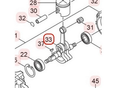 Vilebrequin pour souffleur Maruyama (265141)