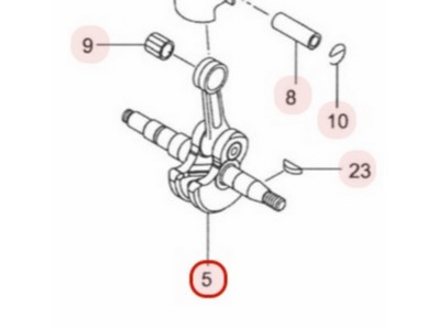 Vilebrequin pour tronçonneuse Maruyama (285867)