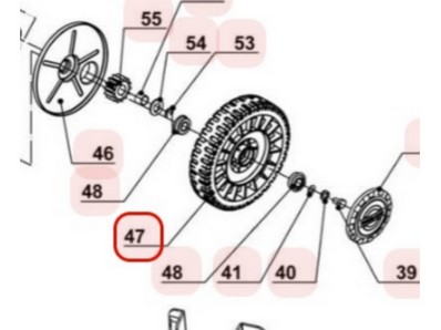 Roue arrière pour tondeuse Weibang (5340309010)