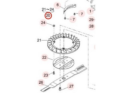 Turbine complète pour tondeuse Kaaz (71082111)