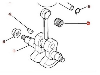 Roulement d'axe de piston pour moteur Mitsubishi (KW12016AA)