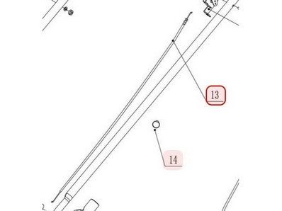 Câble d'accélérateur pour tondeuse Weibang (YM901370B)