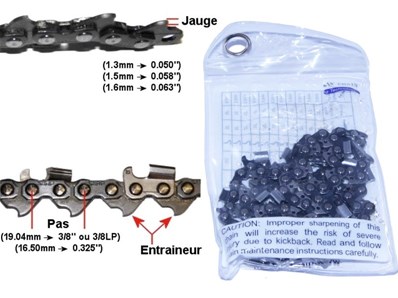 Chaîne pour tronçonneuse Shark (3/8LP / 1.3mm / 55)