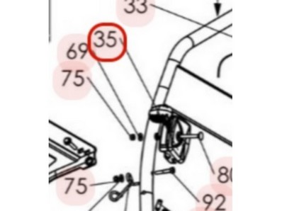 Manette d'accélérateur pour motobineuse Roques & Lecoeur (0307020023)