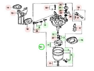 Carburateur pour moteur Honda (16100ZH7812)