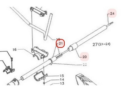 Tube de transmission pour débroussailleuse Sarp (BB752770)