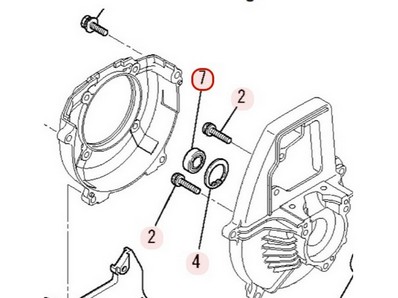 Joint spi coté allumage pour moteur Mitsubishi (KW21020AA)