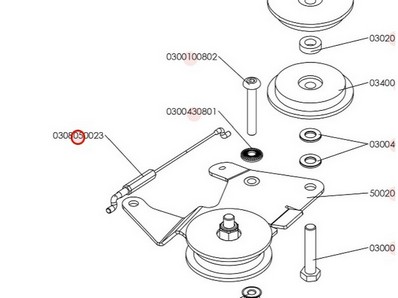 Câble de frein de lame pour tondeuse débroussailleuse Sarp (0308050023)