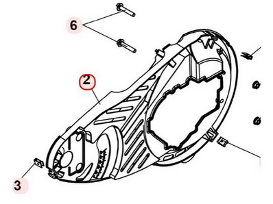 Cache intérieur de capot pour motobineuse Sarp (3001803001)