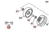 Roue avant pour tondeuse Kaaz (71950164)