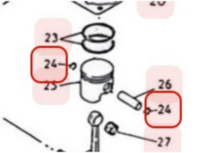 Clips d'axe de piston pour moteur Mitsubishi (FR64817)