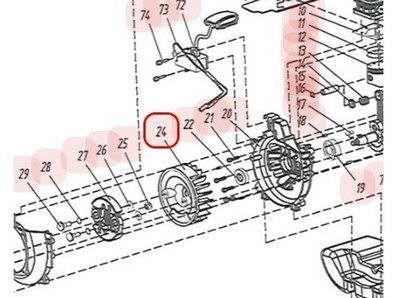 Volant d'allumage pour débroussailleuse Sarp (YP02050030003)