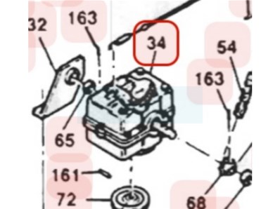 Boitier réducteur pour tondeuse Sarp / Husqvarna / Pubert (0306040003)