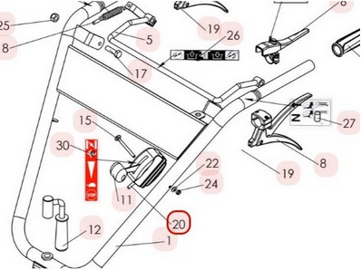 Câble d'accélérateur pour tondeuse débroussailleuse Sarp (0308040037)