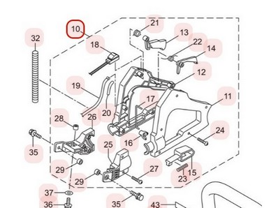 Poignée d'accélérateur complète pour taille haie Maruyama (271396)