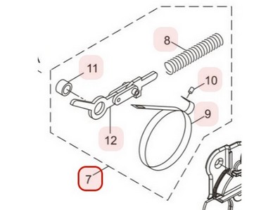 Mécanisme frein de chaîne pour tronçonneuse Maruyama (286823)