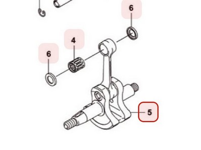 Vilebrequin pour moteur Kawasaki (491192230)