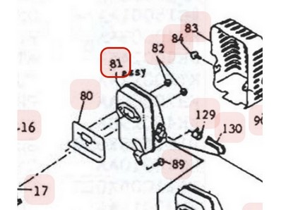 Pot d'échappement pour moteur Mitsubishi (KM01090BA)