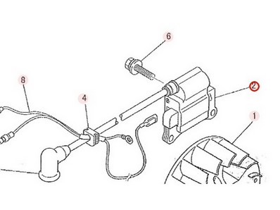 Bobine d'allumage pour moteur Mitsubishi (LE04051AA)