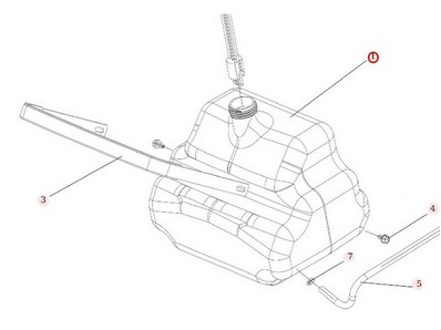 Réservoir à essence pour débroussailleuse autoportée Roques & Lecoeur (N232130029)