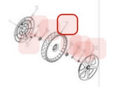 Roue arrière pour tondeuse Roques & Lecoeur (TG34L0000000)