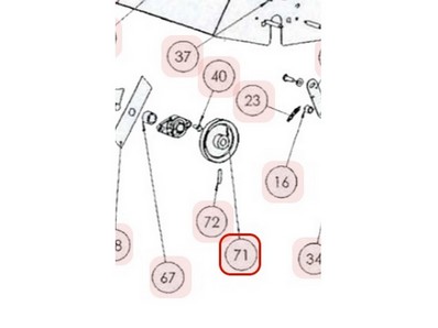 Poulie pour scarificateur Sarp (0002020042)