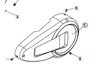 Capot de courroie rouge pour motobineuse Sarp (0340010201)