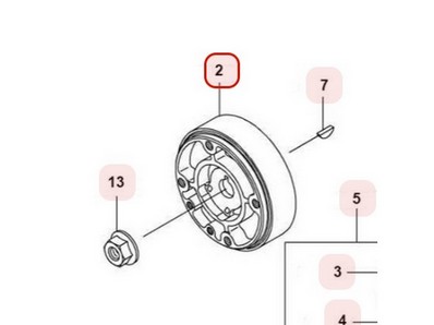 Volant magnétique pour moteur Kawasaki (210500005)