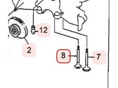 Soupape d'échappement pour moteur Robin / Subaru (5933500400)