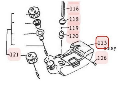 Réservoir d'éssence pour moteur Mitsubishi (KF01053BA)