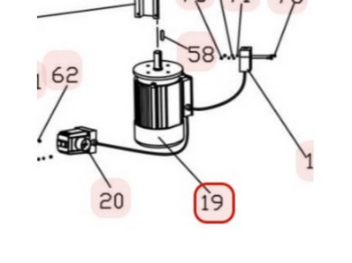 Moteur électrique pour broyeur Weibang (YY80L2400)