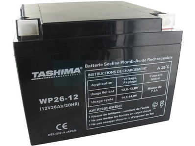 Batterie motoculture Tashima 12V, 26Ah (WP2612)
