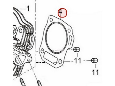 Joint de culasse pour moteur Loncin / Rato (0001180003)