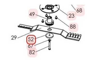 Rondelle de lame pour tondeuse débroussailleuse Sarp (0302020042)