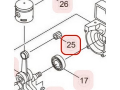 Roulement d'axe de piston pour souffleur Maruyama (278471)